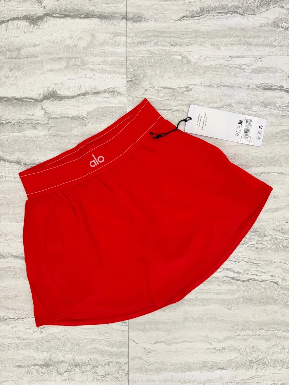 ❤️ALO❤️BRIGHT RED Match Point Tennis Skirt